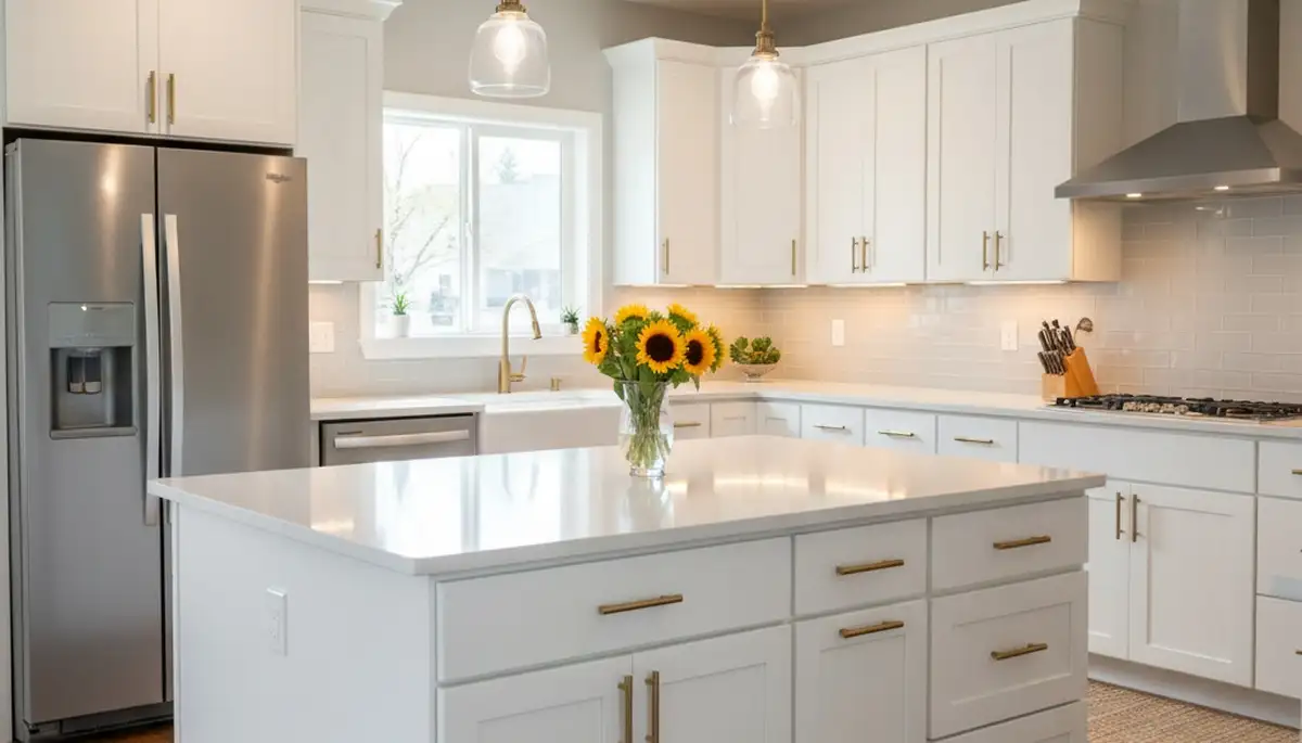 Finished cabinet refinishing in Fort Collins, CO showcasing smooth, durable kitchen paint finish