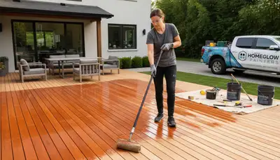 Professional deck staining service in Fort Collins CO protecting wood from sun and weather damage