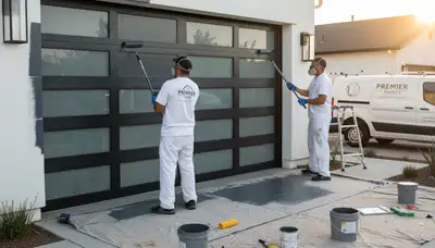 Professional garage door painting in Fort Collins, CO enhancing curb appeal and weather protection