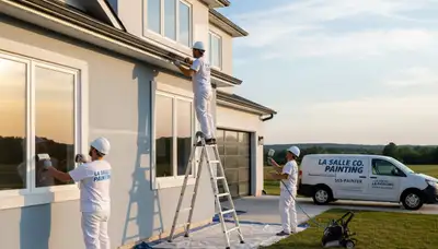 House painting crew serving Fort Collins, CO on a residential exterior painting project