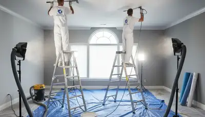 Professional popcorn ceiling removal in Fort Collins CO home by expert house painters