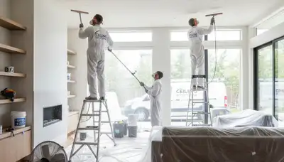 Professional popcorn ceiling removal service in Fort Collins CO home by local painting experts