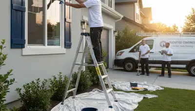 Professional shutter painting and refinishing on a Fort Collins CO home exterior by expert painters
