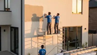 Professional stucco repair on Fort Collins CO home exterior by expert house painters