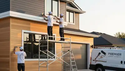 Professional trim and fascia painting on Fort Collins CO home by expert exterior house painters